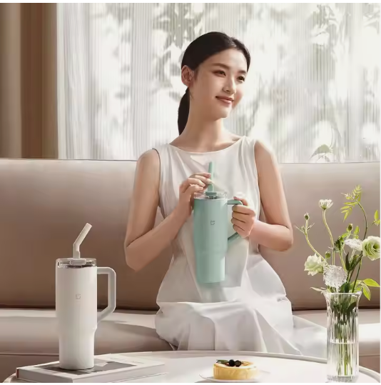 Xiaomi Straw Cup 1l 6-hour Insulation Lock Cold Insulation Water Cup MJXGB01RM