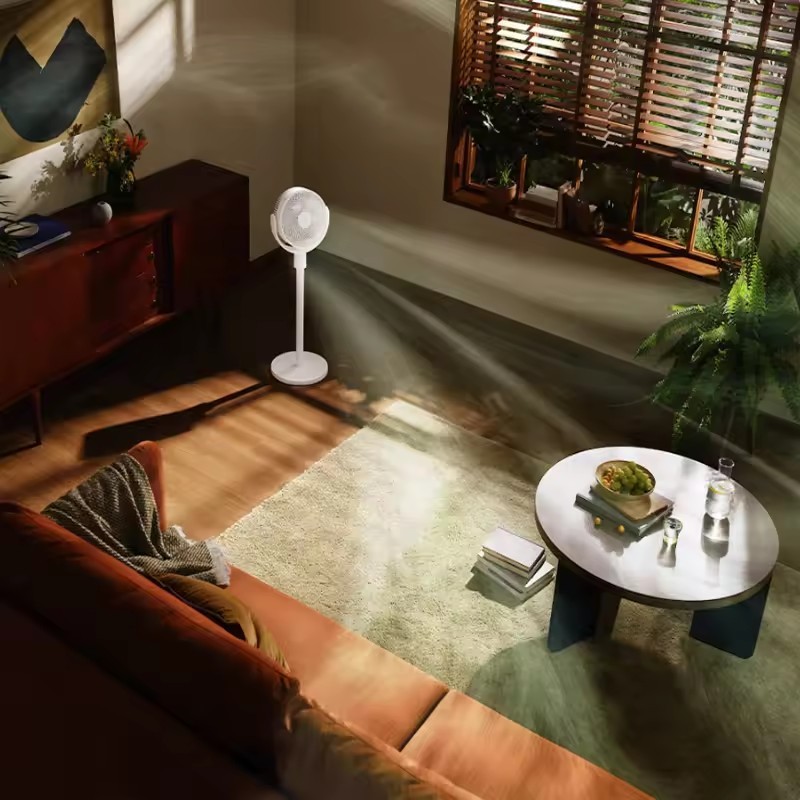 MIJIA Retractable Rechargeable Air Conditioner Fan Cooler Floor Standing Desktop Fans Support HOME App Circulating Fan