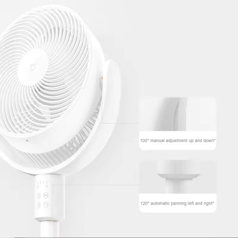 MIJIA Retractable Rechargeable Air Conditioner Fan Cooler Floor Standing Desktop Fans Support HOME App Circulating Fan