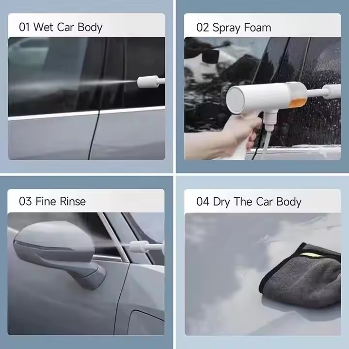 Xiaomi Mijia Wireless High Pressure Car Washer 2000mah 180l/h Large Amount of Water Fully Charged Time 1.3h Car Washer Gun