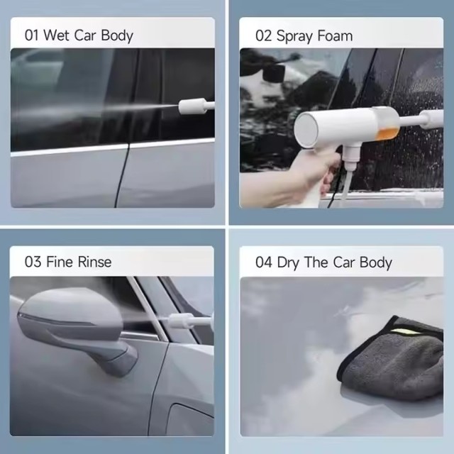 Xiaomi Mijia Wireless High Pressure Car Washer 2000mah 180l/h Large Amount of Water Fully Charged Time 1.3h Car Washer Gun