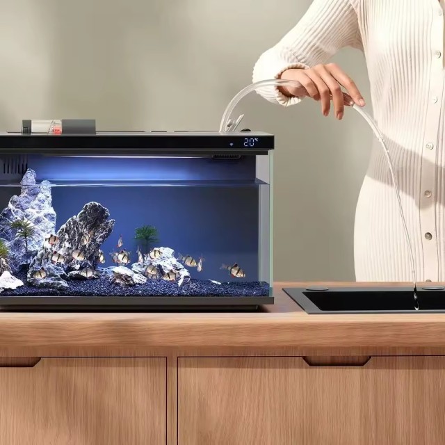 Mijia LCD Screen Display Smart Fish Tank Desktop Ecological Fish Tank WIFI Control Feeding Box Smart Lighting System