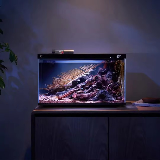 Mijia LCD Screen Display Smart Fish Tank Desktop Ecological Fish Tank WIFI Control Feeding Box Smart Lighting System