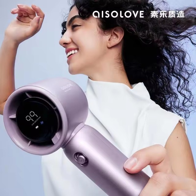 2025 Unique 100 Speed Rechargeable Mini Cooling Fan Portable LED High -Speed Turbo Handheld Fan SOLOVE