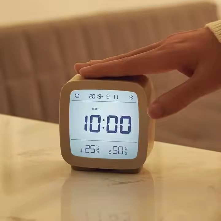 Qingping BT Alarm Time Clock Smart Temperature Humidity Screen for Xiaomi App Control