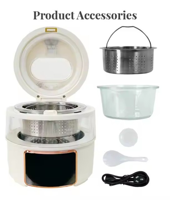 Transparent Glass Rice Cooker uemei