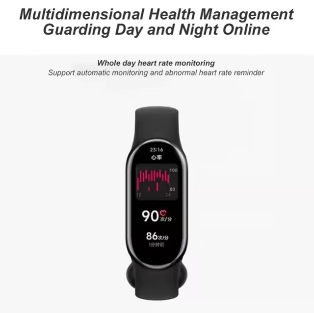 In Stock 1.62 Inch Original Xiaomi Mi Band 8 Global AMOLED Screen 5ATM Waterproof Smart Watch Xiaomi Mi Band 8