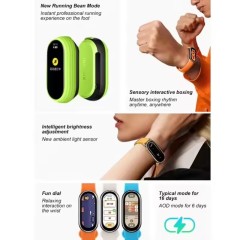 In Stock 1.62 Inch Original Xiaomi Mi Band 8 Global AMOLED Screen 5ATM Waterproof Smart Watch Xiaomi Mi Band 8