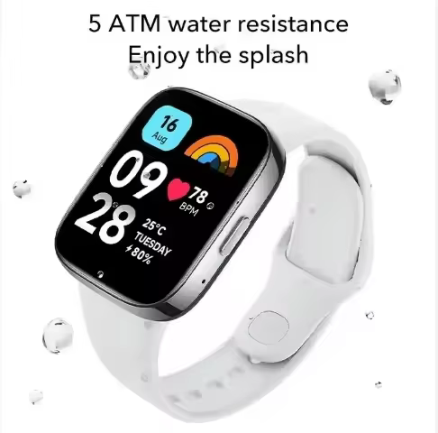 Global Version Xiaomi Redmi Watch 3 Smart Watch Supports Bluetooth Phone Call Large 1.75" AMOLED Display 5ATM