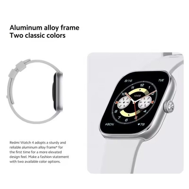 Redmi Watch 4 With Metal Middle Frame Global Version Xiaomi 1.97" AMOLED Display GNSS Phone Call Heart Rate Sleep Analysis