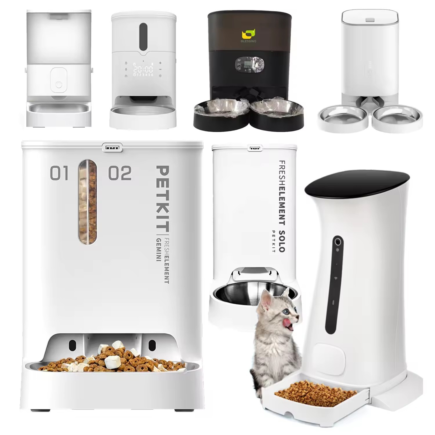 PETKIT Fresh Element Gemini FRESH ELEMENT GEMINI Smart Pet Cat Feeder with Double Hoppers and Dual Food Distribution System 5L