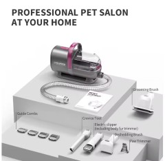 5-IN-1 Pet Cleaning Grooming Vacuum Kit 1.4L Capacity Wholesale Dog Grooming Plastic Material for Dog Hair Shedding