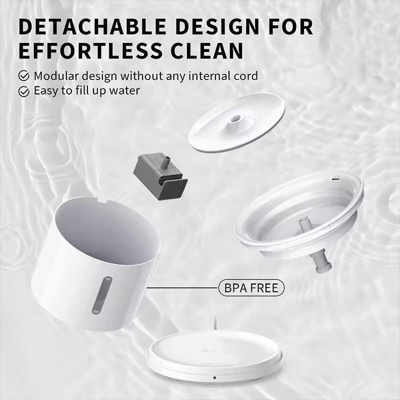PETKIT EVERSWEET Solo 2 Wireless Pump Pet Water Fountain Feeder App Control Ultra Quiet Water Dispenser 2L for Cats Dogs