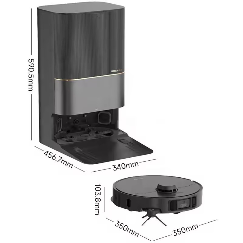DREAME X40 Robot Vacuum Detachable 13000Pa High Suction Self-Cleaning Auto Water Filling 100% Corner Coverage for Home Cleaning