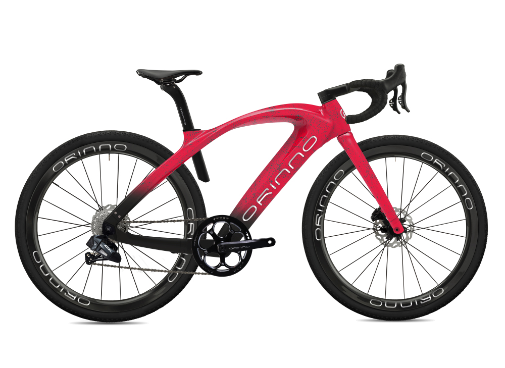 Bent carbon fiber Chain +Electronic Shifter 10 speed fly wheel Special painting(Flame red)