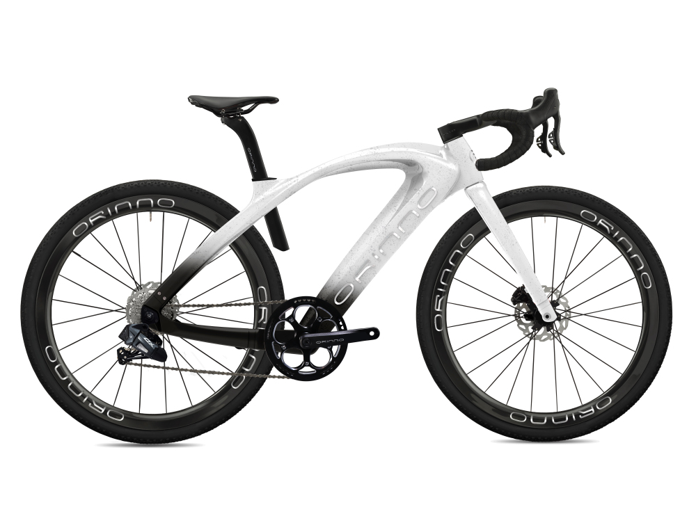 Bent carbon fiber Chain +Electronic Shifter 10 speed flywheel Special painting(Gradient white)