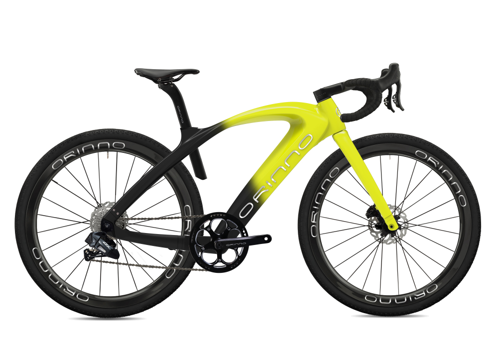 Bent carbon fiber Chain +Electronic Shifter 10 speed flywheel Special painting(Gradient white)