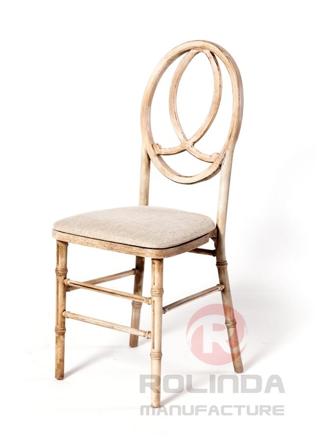 Antiqure white wooden phoenix chair