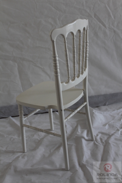 Durable cheap stacking White wooden Napoleon Chair