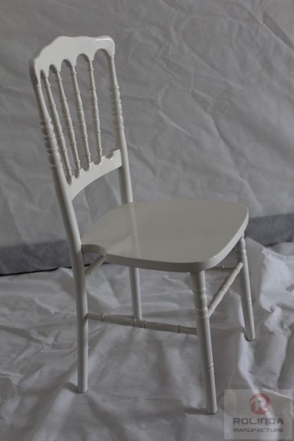 Durable cheap stacking White wooden Napoleon Chair
