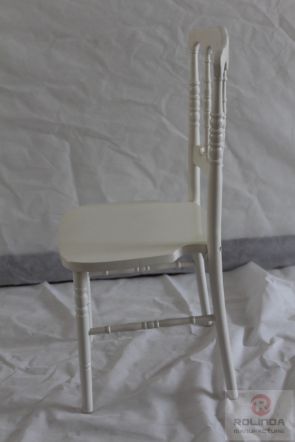 Durable cheap stacking White wooden Napoleon Chair