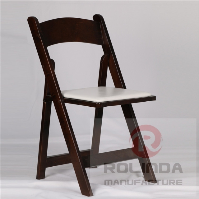 wholesale mahogany color  folding wedding chair