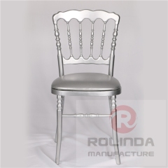 wholesale wooden Napoleon Chair silver color