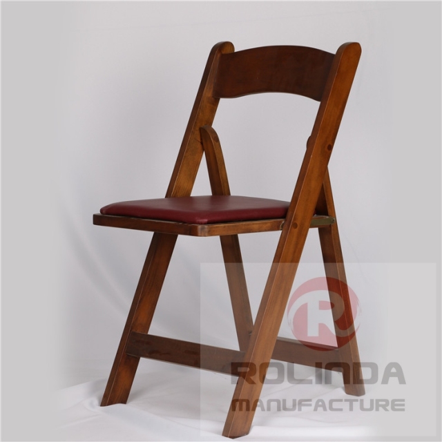 wholesale  wooden wedding folding chair fruit wood color