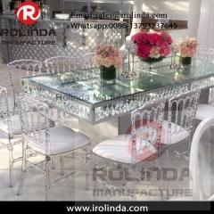 crystal clear plastic wedding chiavari dining chair