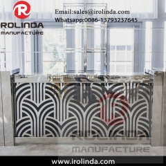 Commerical furniture party stainless steel rectangle reception counter design