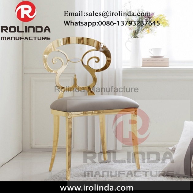Gold frame stainless steel used hotel lobby furniture