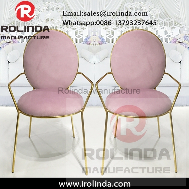 Pink color luxury  style china cheap  dining chairs