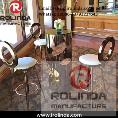 High quality modern stainless steel gold baroque chair for sale