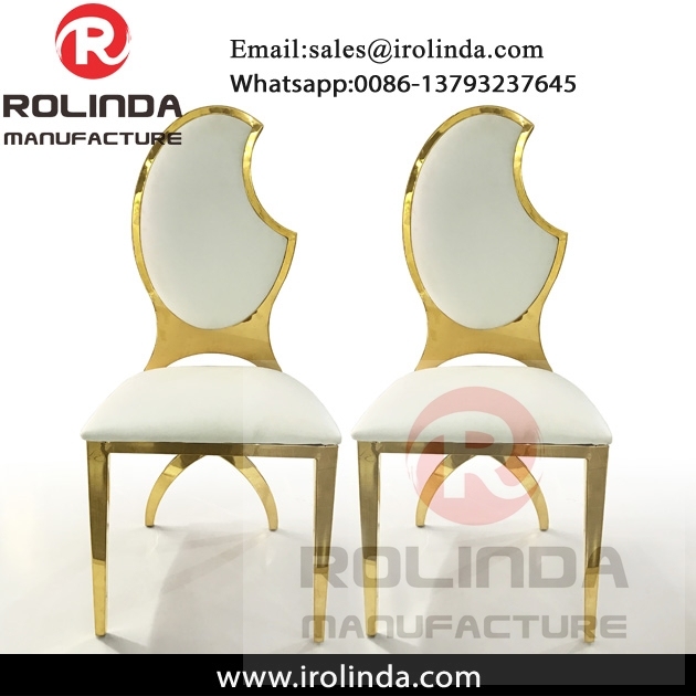 Dubai event gold stainless steel wedding chairs