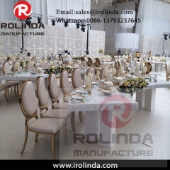 Dubai event gold stainless steel wedding chairs