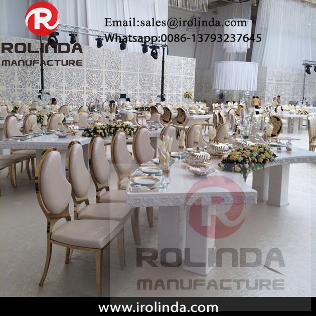 Dubai event gold stainless steel wedding chairs