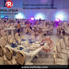 Dubai event gold stainless steel wedding chairs