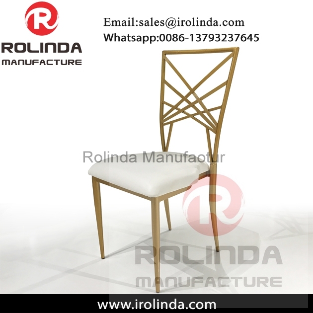 New arrival modern iron metal frame wholesale wedding chairs
