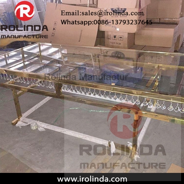 stainless steel crystal pendent used restaurant table and chair