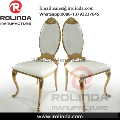 Crown design pu leather gold frame wedding wholesale throne chair