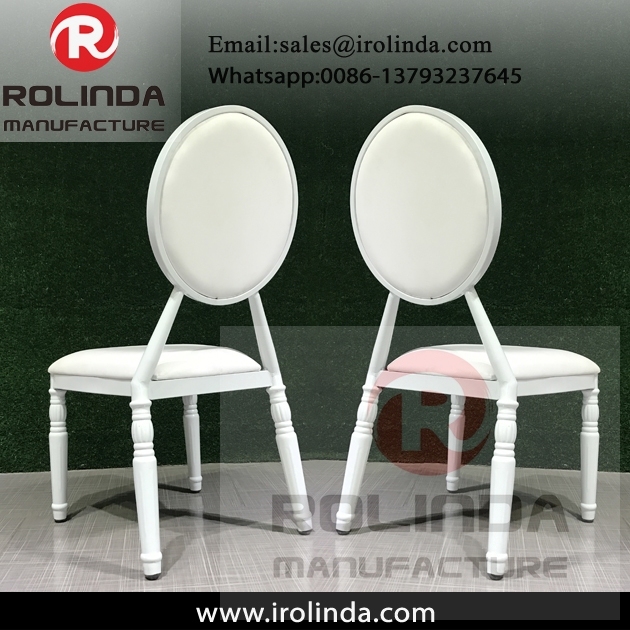 attractive price cheap round back white aluminium banquet chairs with cushion
