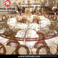 Three stainless steel metal base used dining room furniture for sale