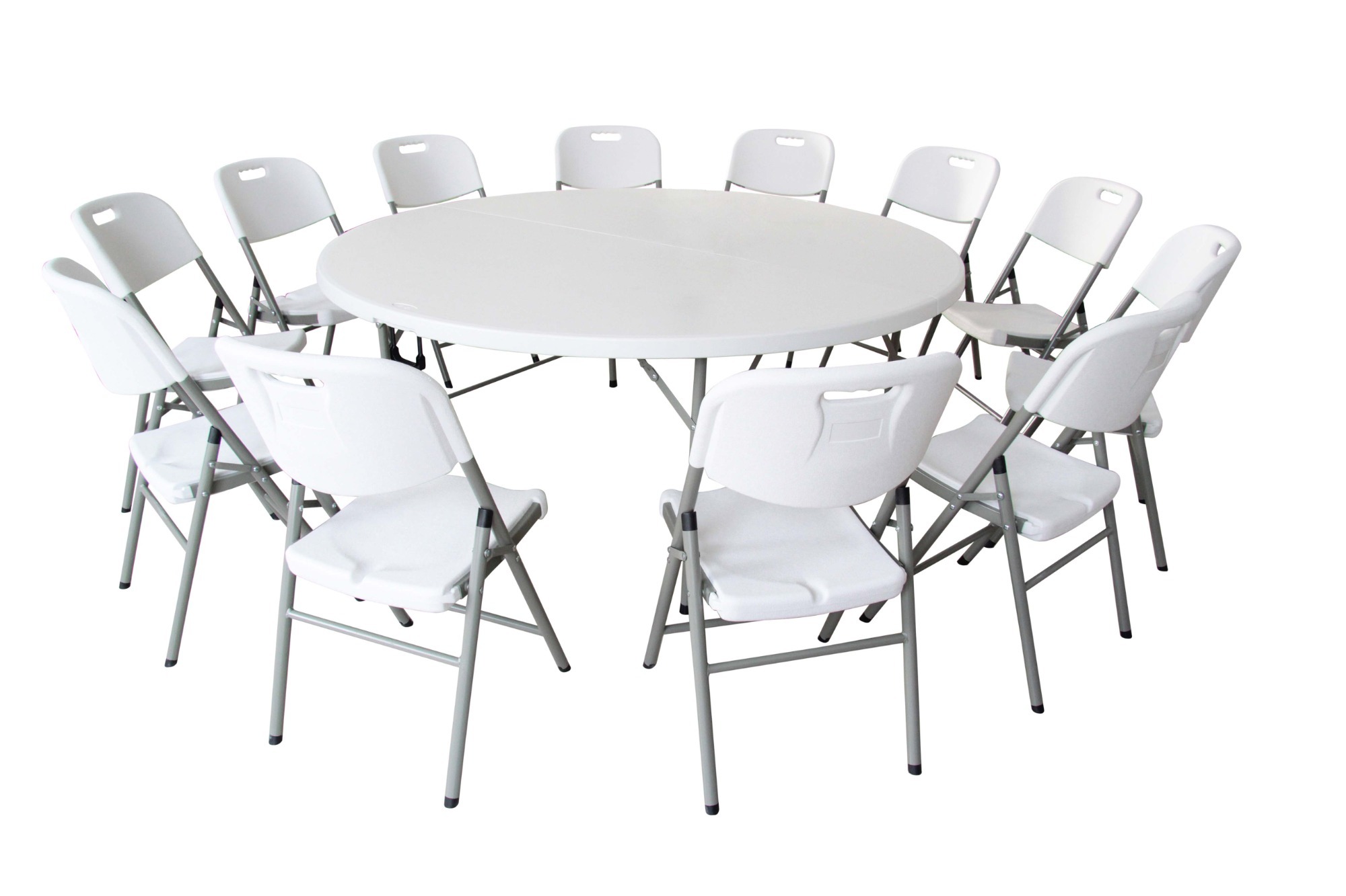 Common Use Hot Sale Outdoor Popular HDPE Plastic 5FT 60inch Round Folding Picnic Dining Table