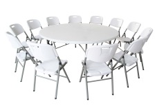 Common Use Hot Sale Outdoor Popular HDPE Plastic 5FT 60inch Round Folding Picnic Dining Table