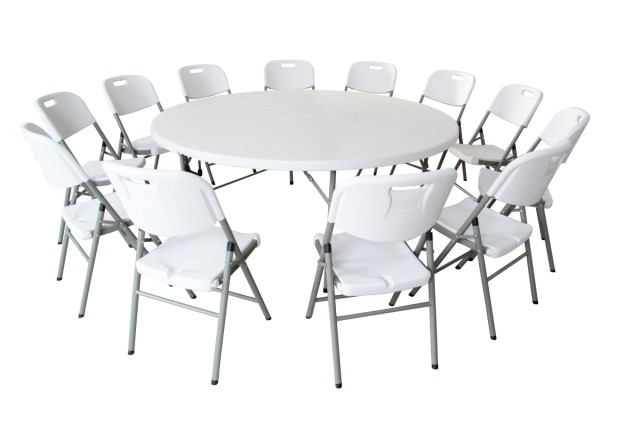 Common Use Hot Sale Outdoor Popular HDPE Plastic 5FT 60inch Round Folding Picnic Dining Table