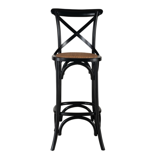 Wooden Cross Back stool High Bar Chair