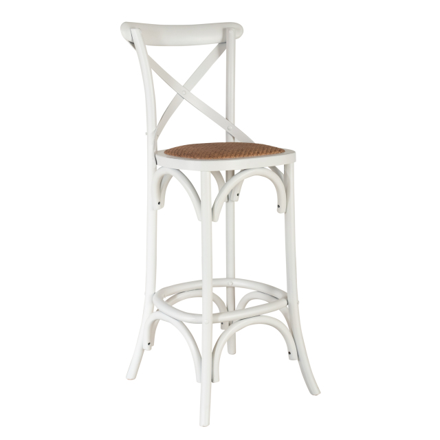 Wooden Cross Back stool High Bar Chair