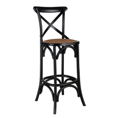 Wooden Cross Back stool High Bar Chair