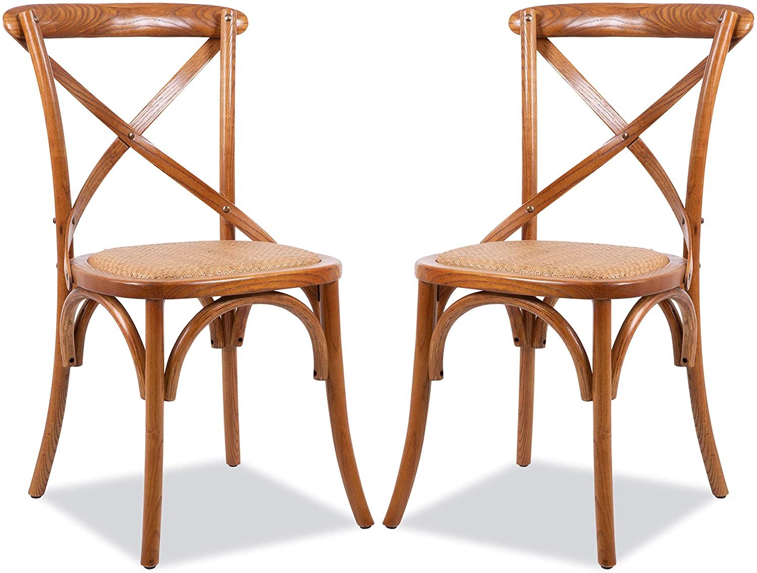 Antique Rustic Stackable Cross Back Chair X Back Farm Chair