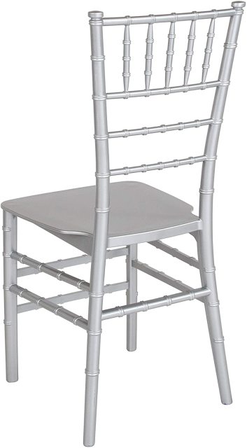 Silver color Resin Stacking chiavari tiffany chair